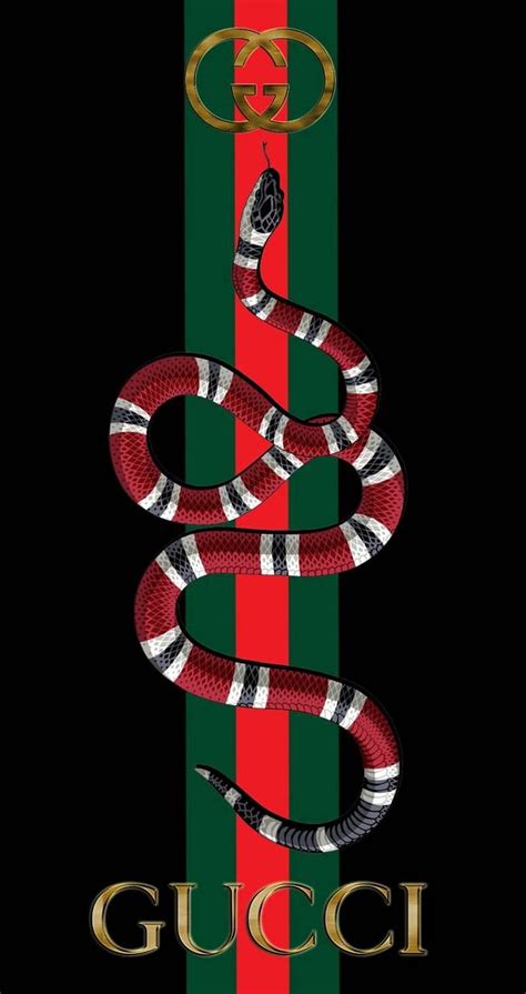 gucci snake logo background.